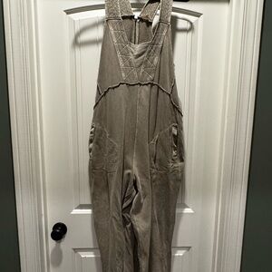 Easel Mineral Wash Jumpsuit - Size Large